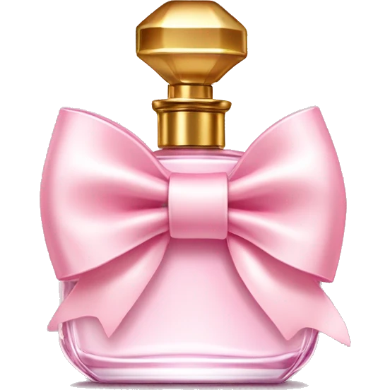 Light pink bow on a perfume bottle emoji