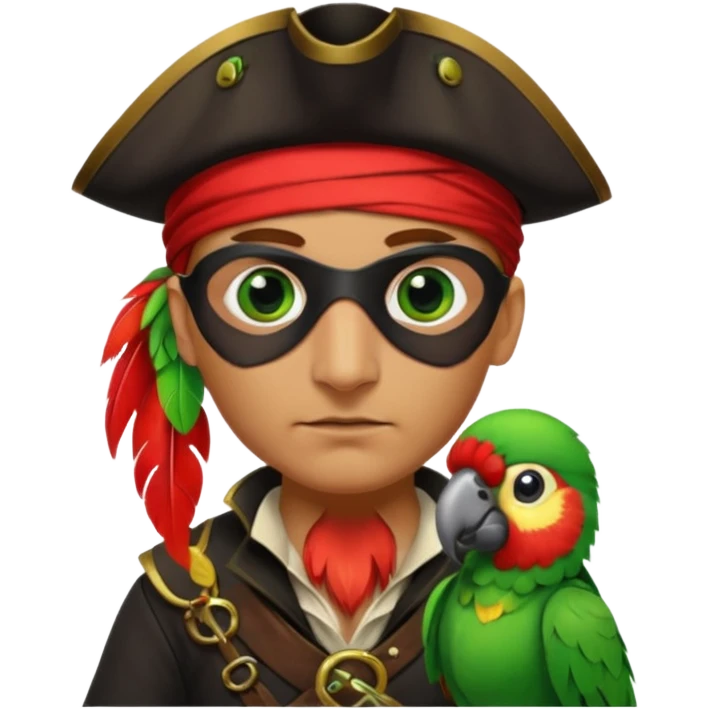 pirate and parrot emoji