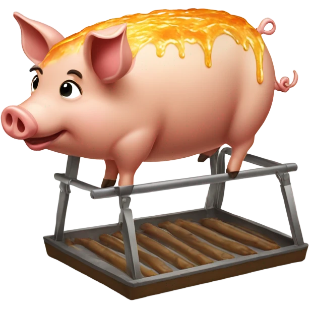 Pig getting roasted  emoji