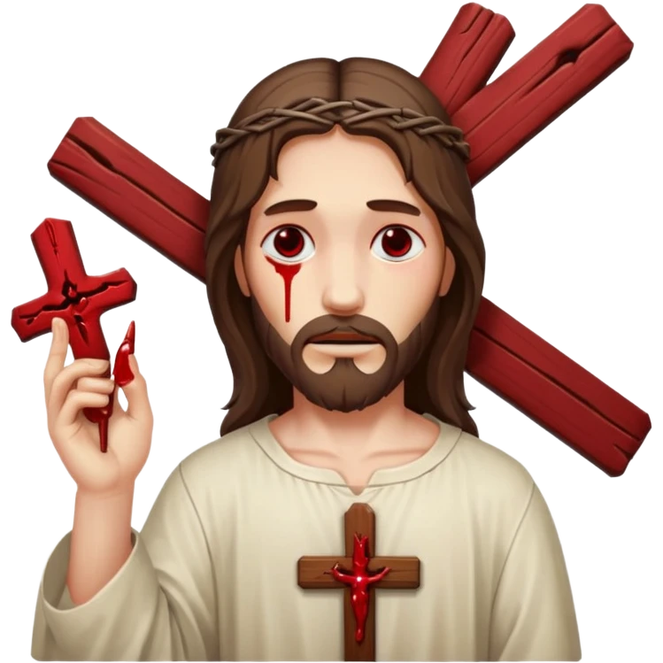Jesus on the cross emoji