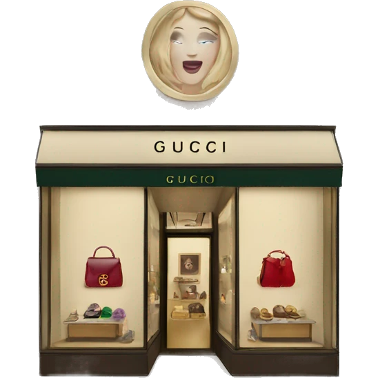 Gucci boutique emoji