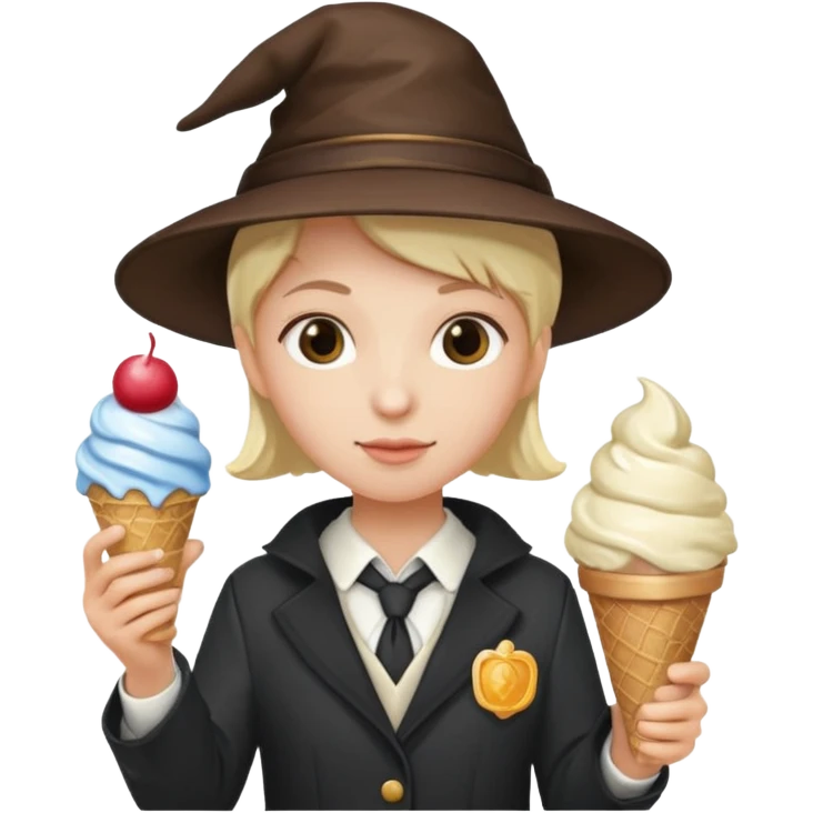 Icecream 5 bond mix mage in professional look emoji