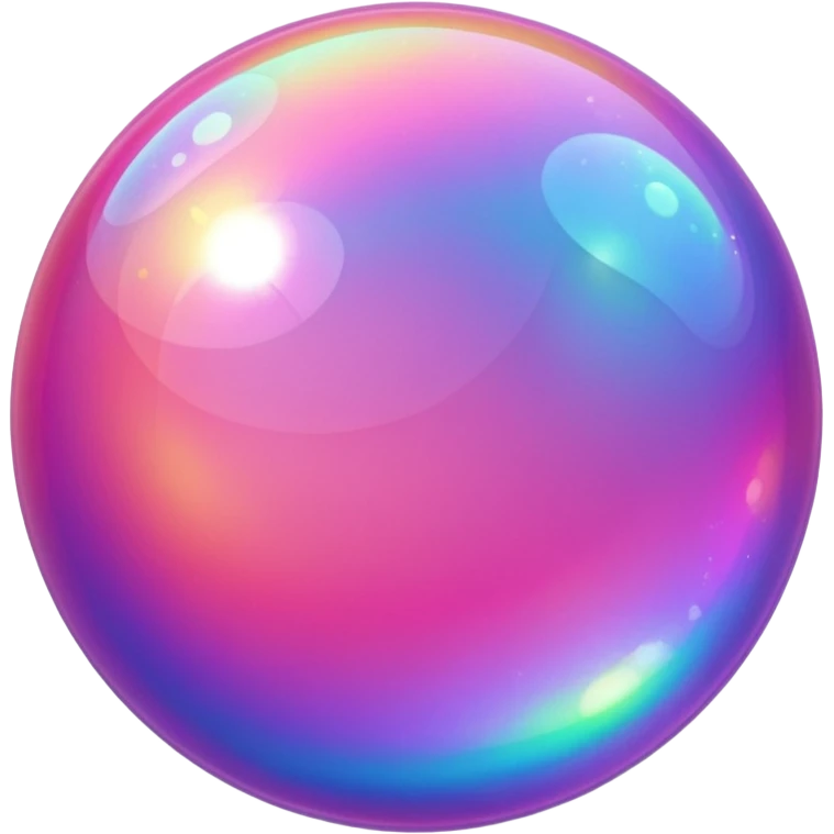 vivid pink sparkling bubble emoji