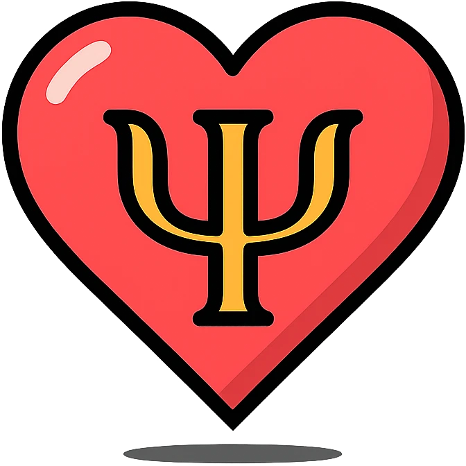 heart icon, clear outlines, strong shadows and highlights, psychosomatics and psychology theme, fun and not too complex emoji