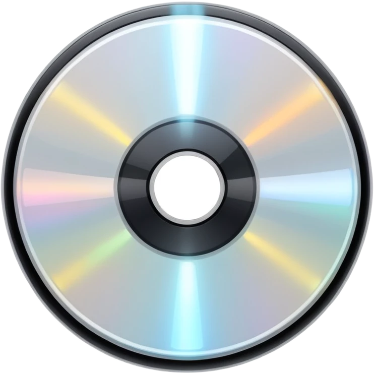 белый светящийся CD-диск, no background emoji