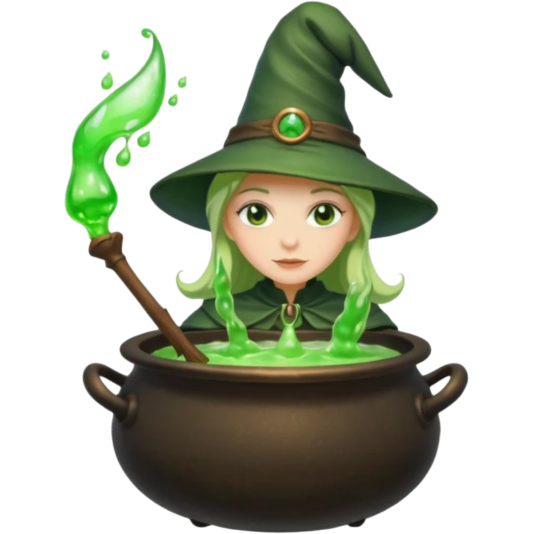 green witch cooking potion emoji