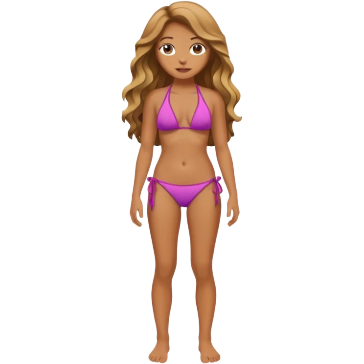 Sexy full body girl in bikini emoji