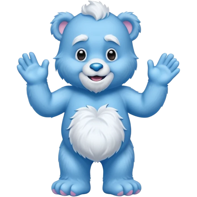 blue care bear yeti emoji