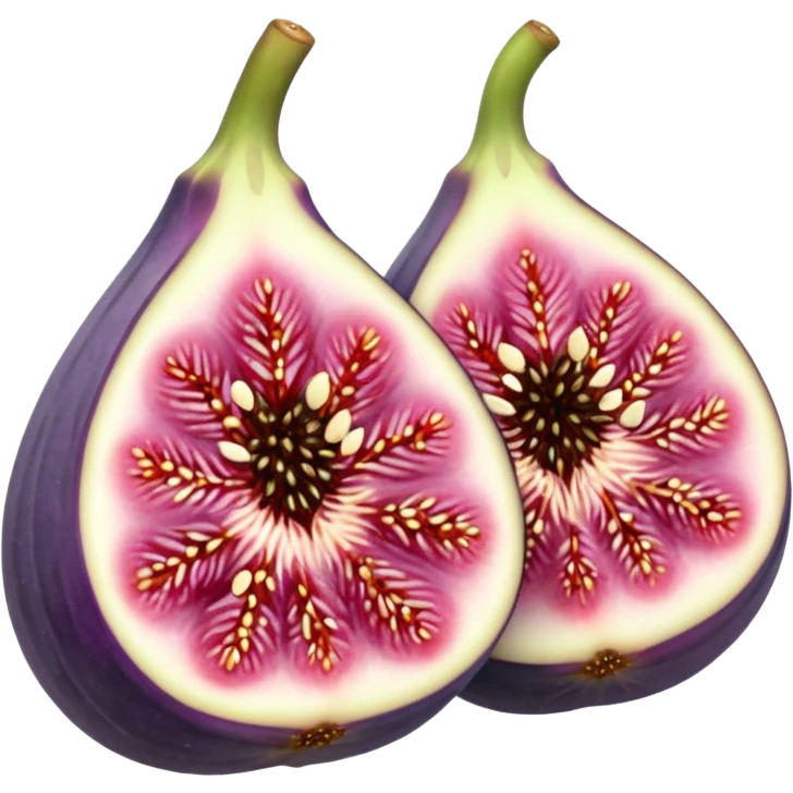 Please create a emoji of a single half of a fig with the internal seeds emoji