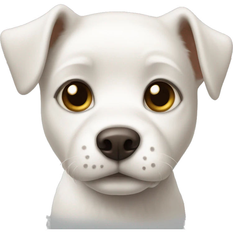 White puppy brown ears emoji
