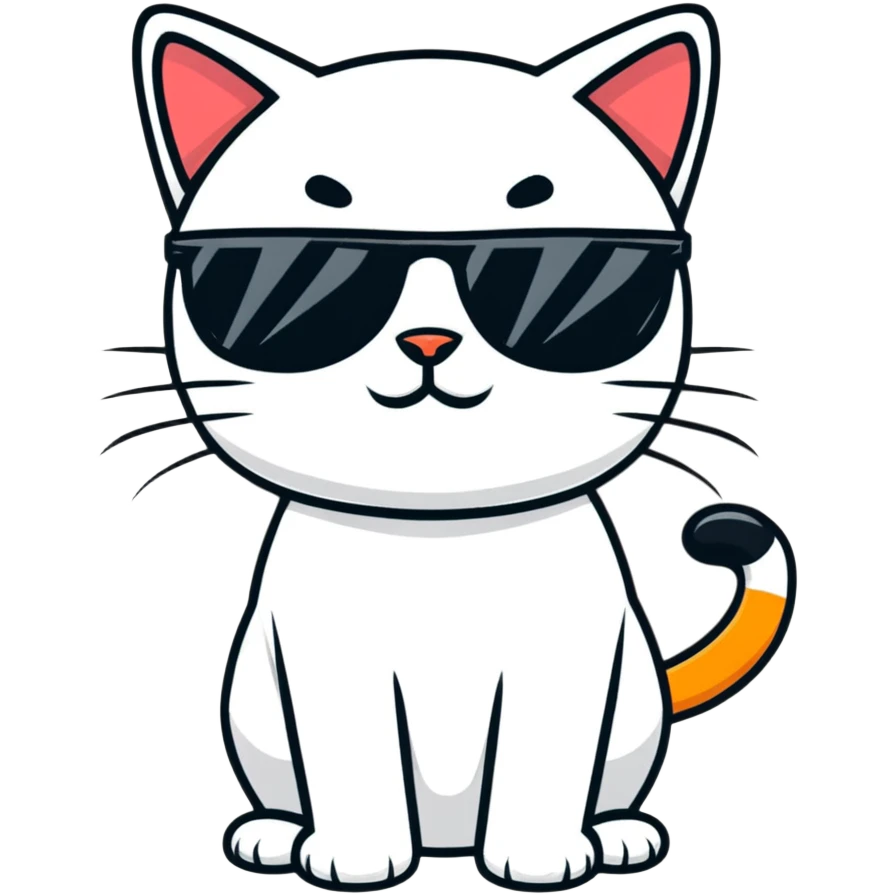 Cat with sunglasses emoji