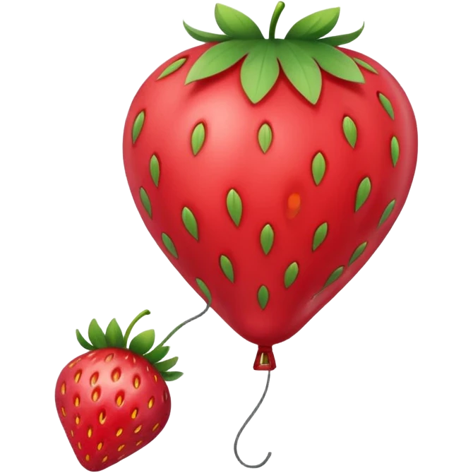 Strawberry balloon style emoji