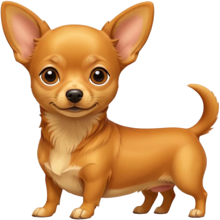 Make a yellow and orange color Chuiwawa mix and dachshund emoji