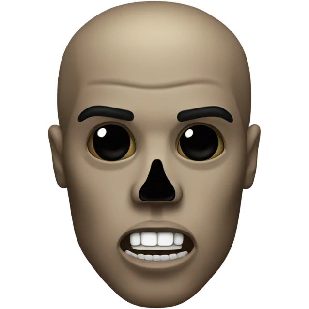 kanye west but skull emoji