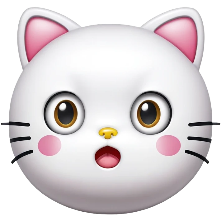 Shocked hello kitty emoji