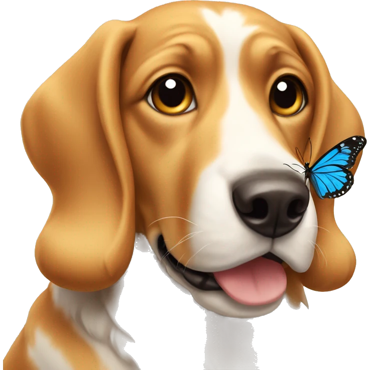 dog with butterfly emoji