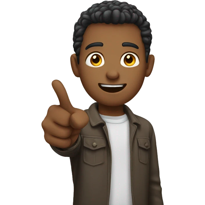 Guy pointing out someone emoji