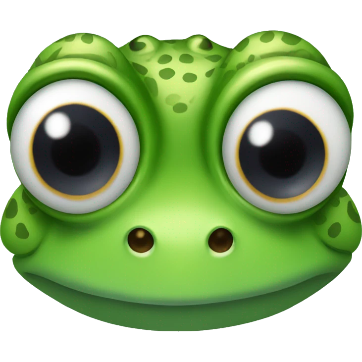 Frog with big eyes emoji
