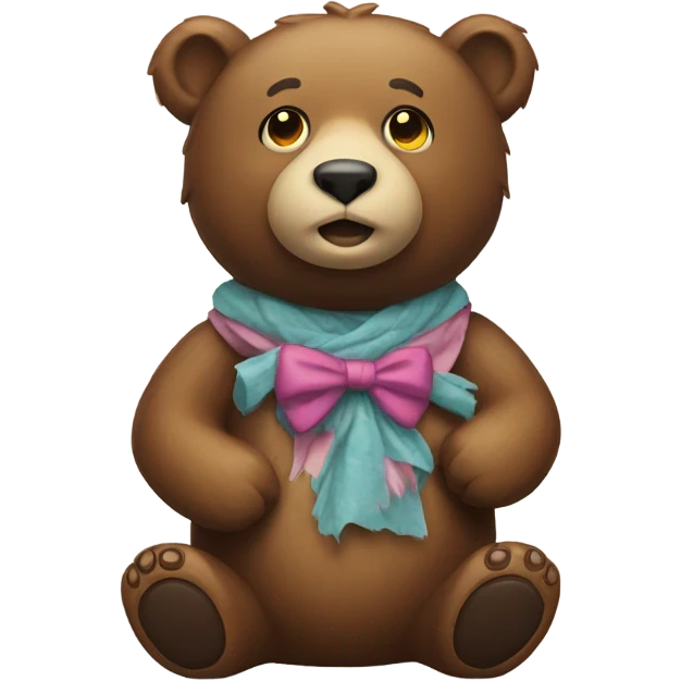 Bear with toy emoji