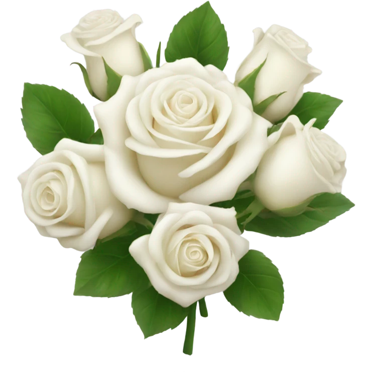 White rose Bouquet emoji