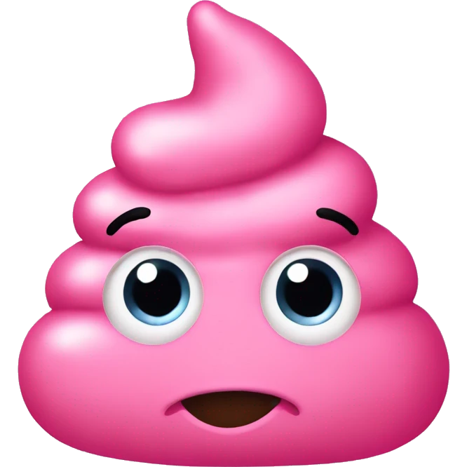 Pink poop emoji