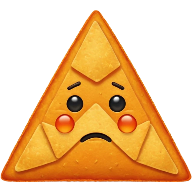 A doritos with sad face emoji