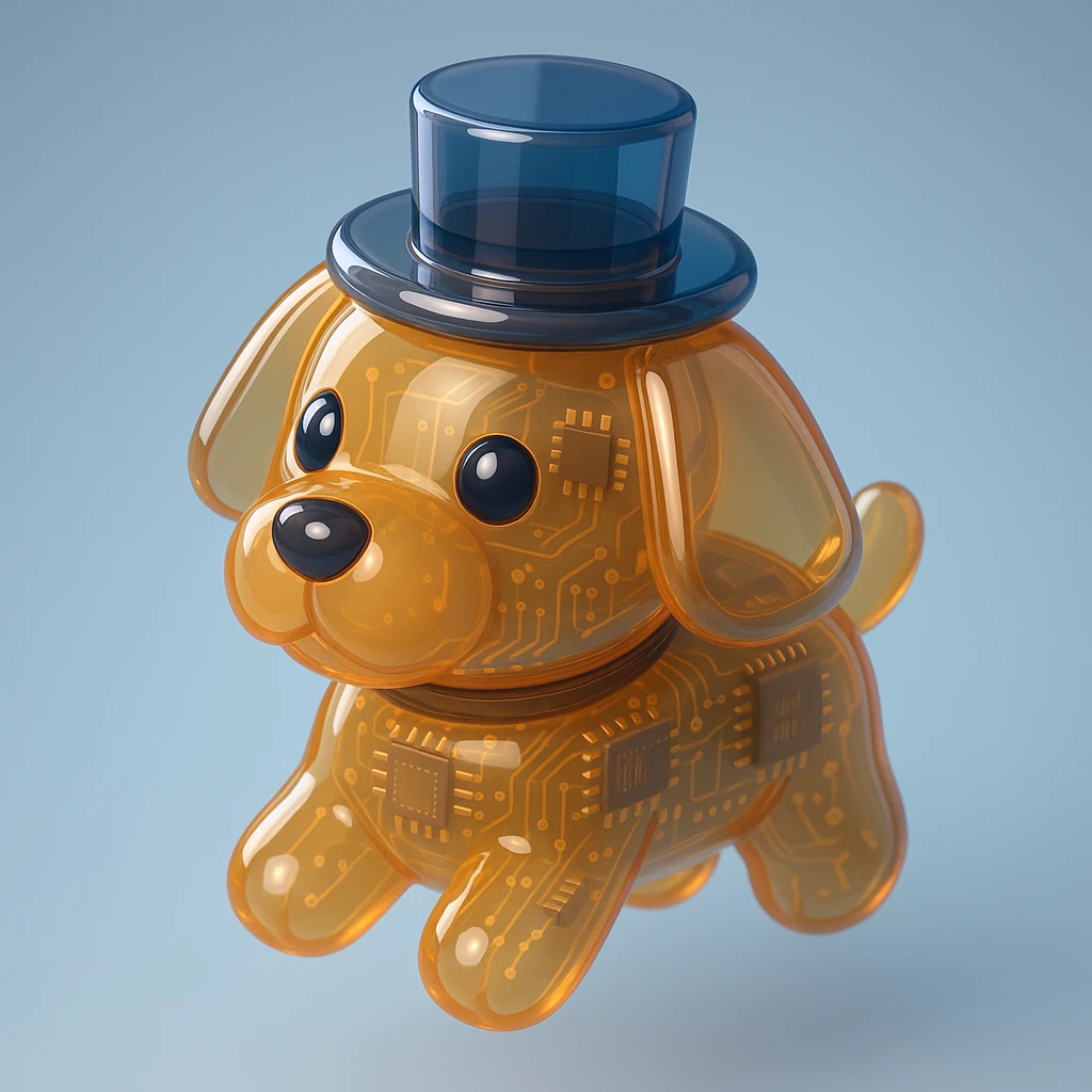 dog with tophat emoji