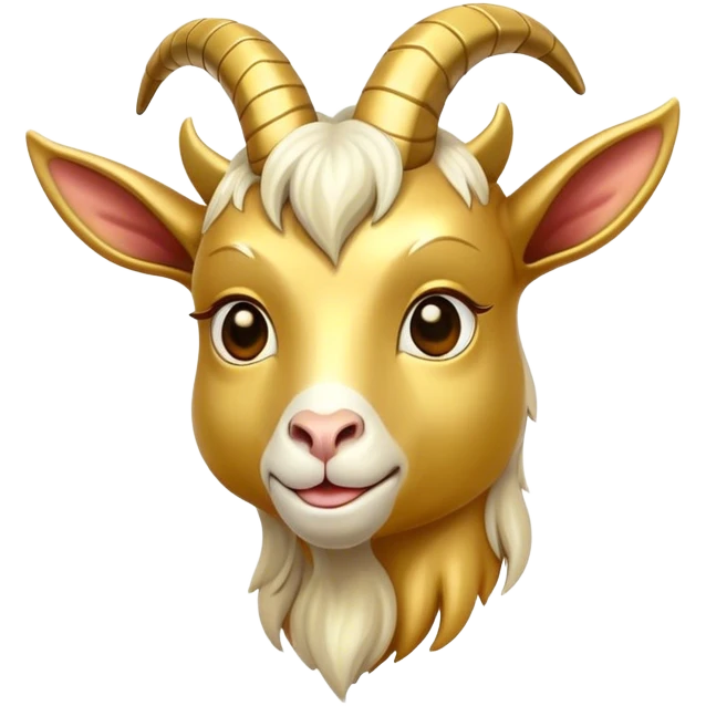 A goat made out of gold emoji