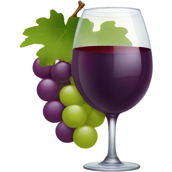 Wine with grapes emoji