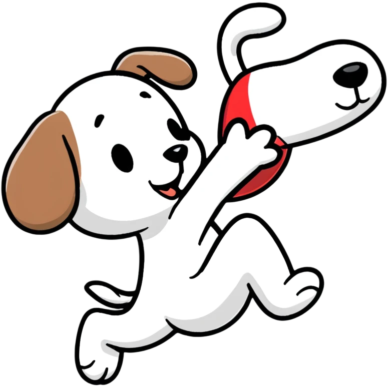 Snoopy dancing emoji