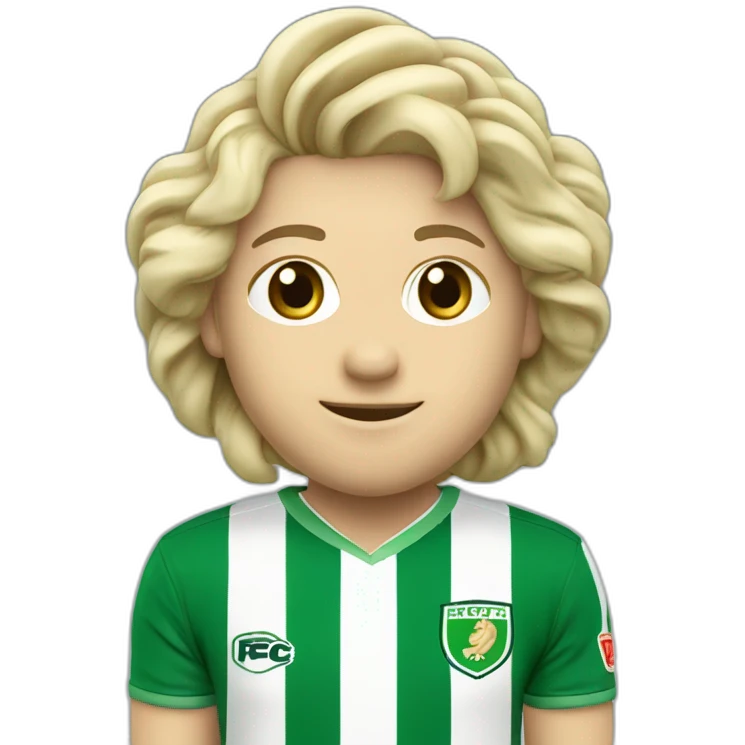 Fc groningen speler ligte huid en blond knotje emoji