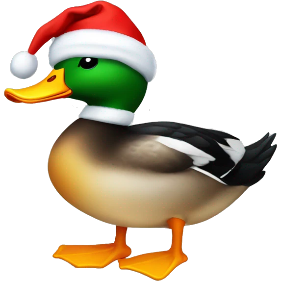 Aesthetic duck for Christmas emoji