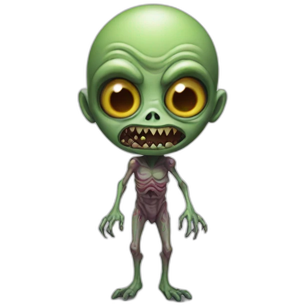 Alien as a zombie emoji