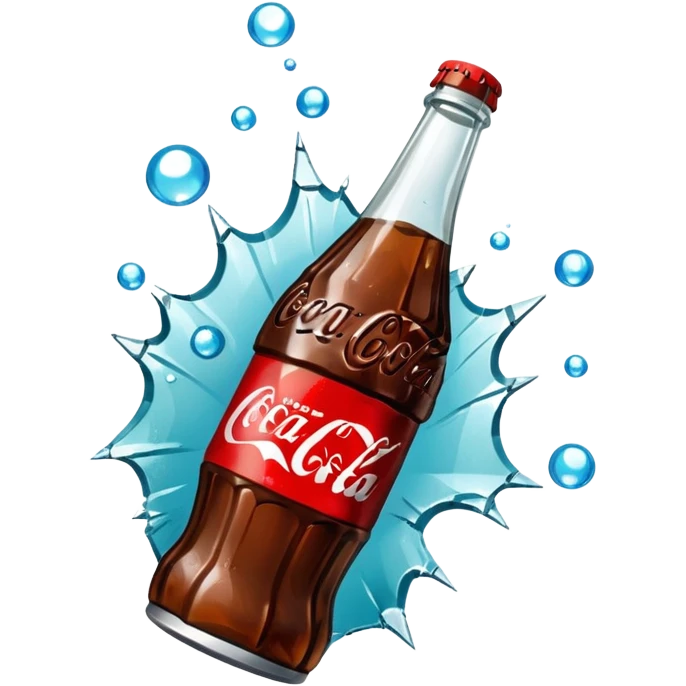 shattered bottle of coca cola emoji