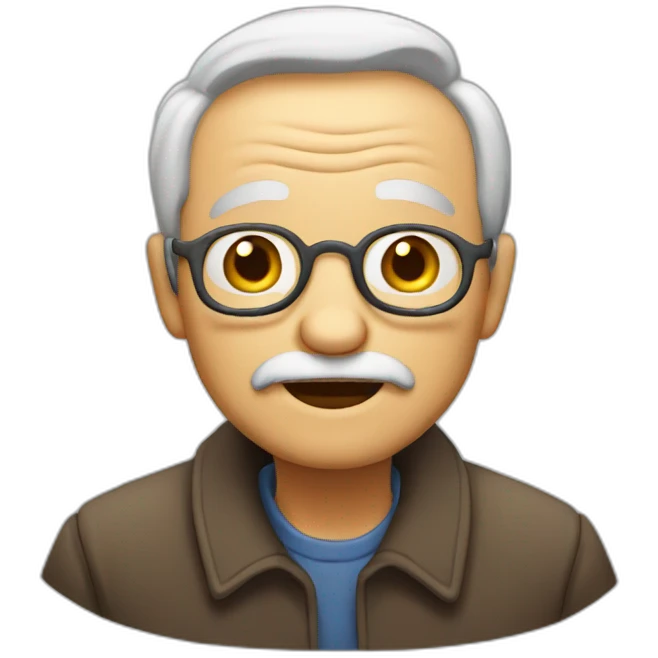 old man telling a story emoji