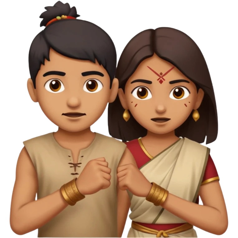 brother and sister fighting indian culture naughty  emoji