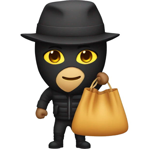 robber holding bag emoji