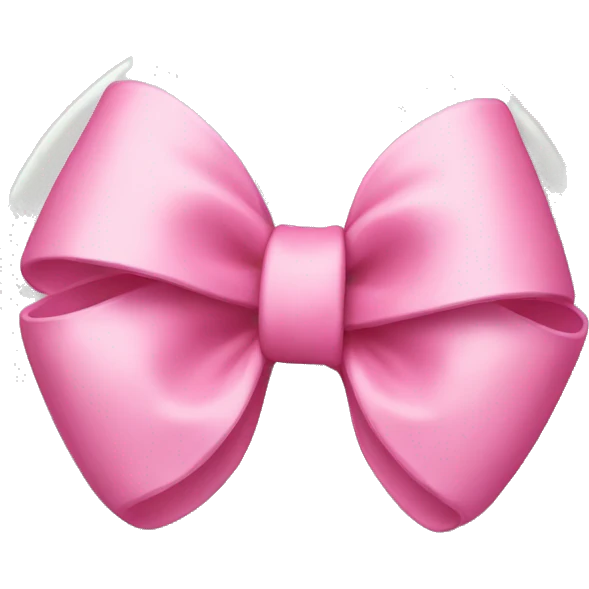 pink bow plate emoji
