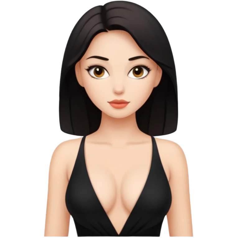 Sexy girl in a black dress emoji