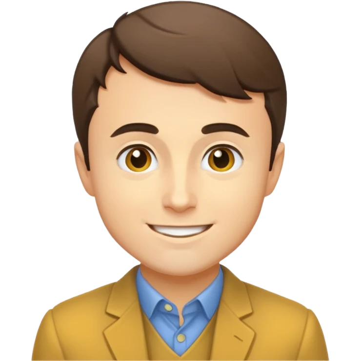 Charlie kirk's face on a yellow discord/twitter emoji style emoji. emoji