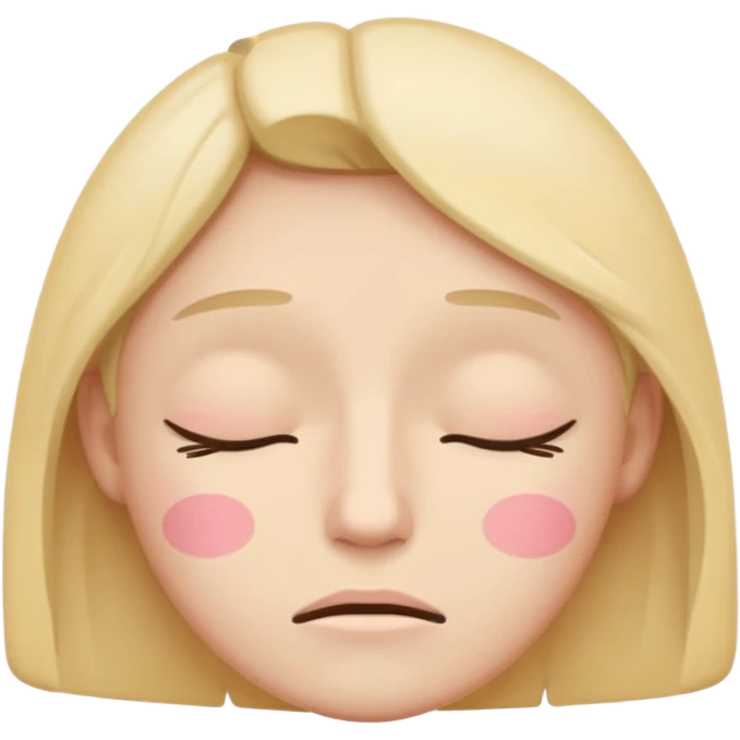 minimal flat emoji of a fatigued face,
half-closed eyes,
slightly uneven eyelids,
low-energy expression,
cool pastel muted tones,
modern mental health app style,
transparent background,
vector illustration emoji