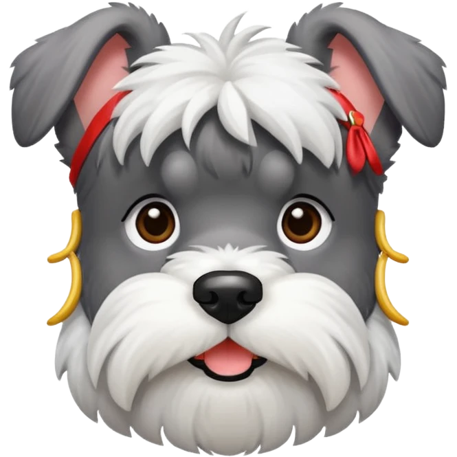 Dog schnauzer blanco  emoji