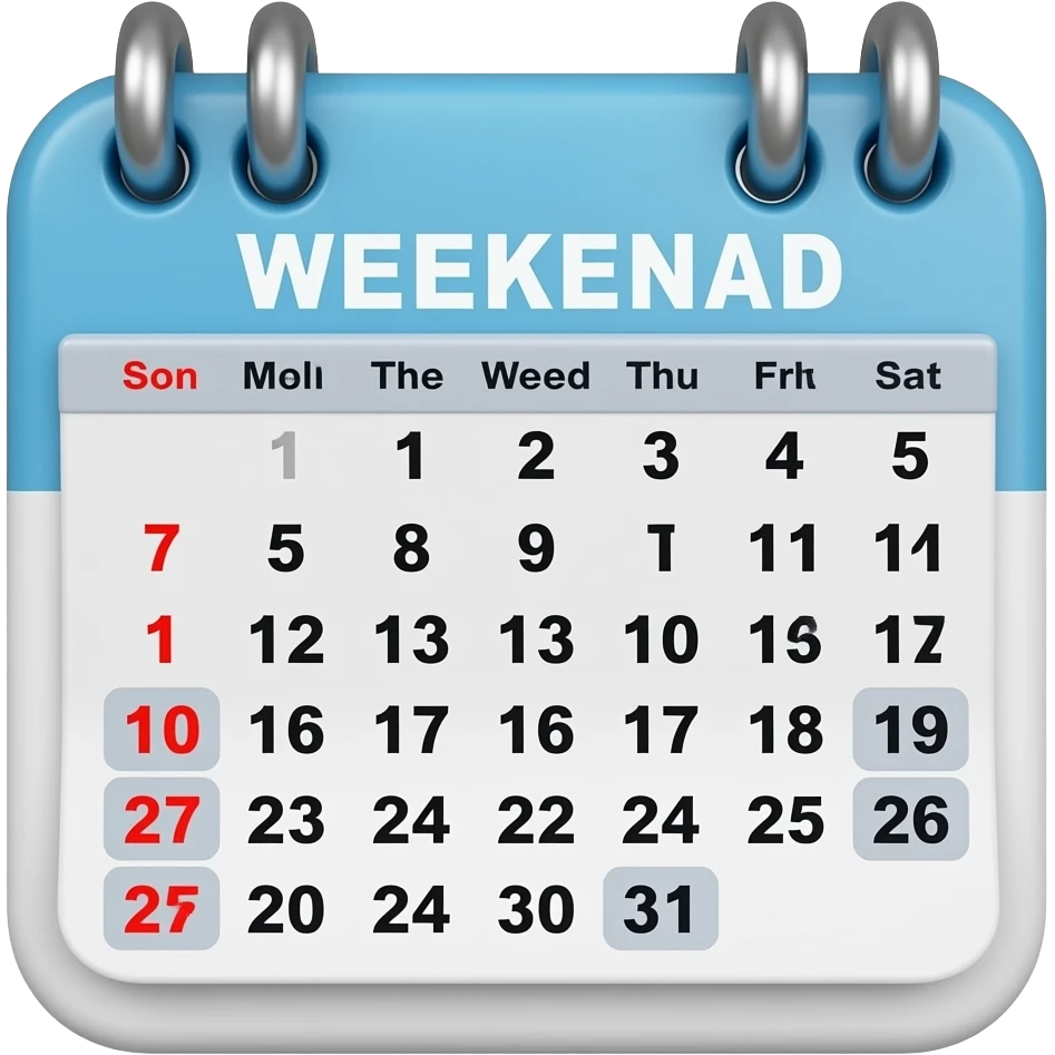 weekend part of the week 3D emoji