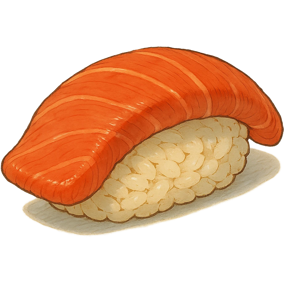nigiri sushi in ghibli style emoji