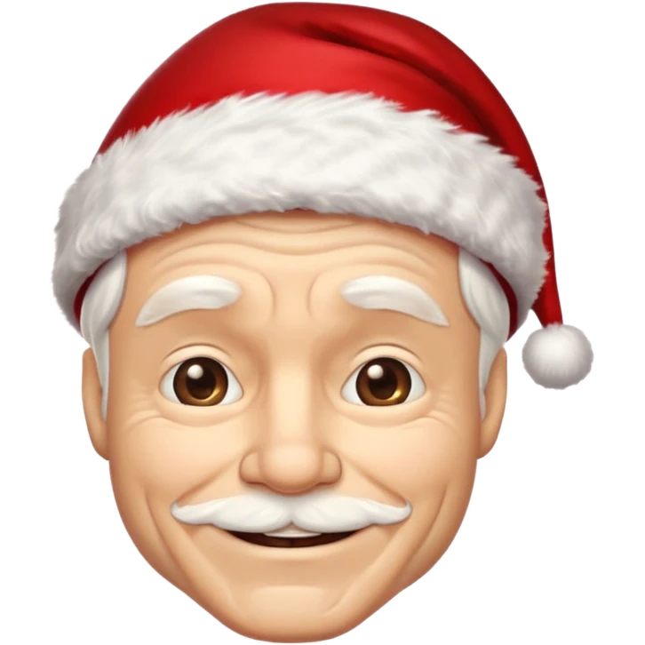 산타 모자를 쓰지 않은 산타 얼굴 정면 emoji