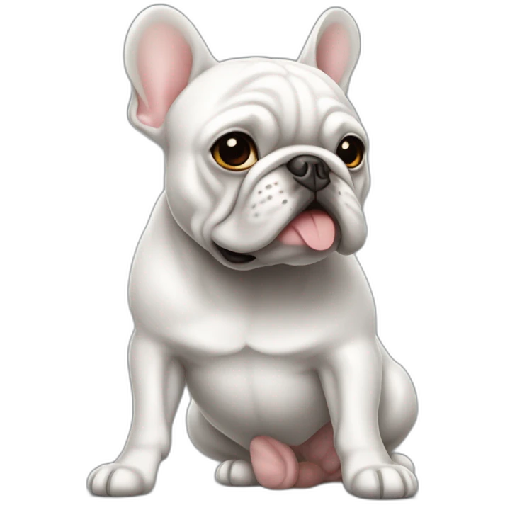 bouledogue Français noir et blanc emoji