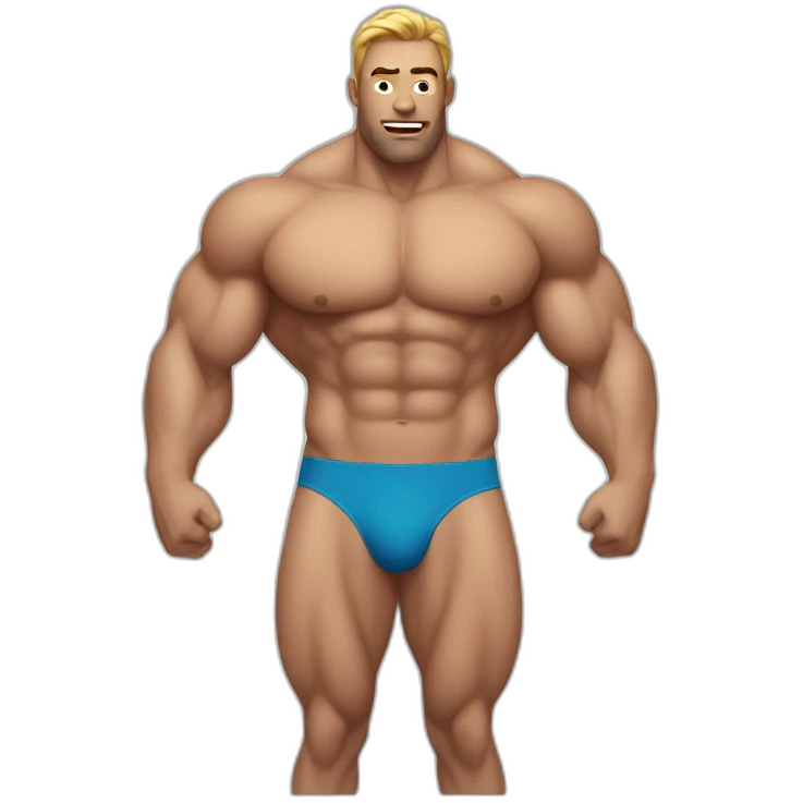 Very muscular man in swimming underwear emoji