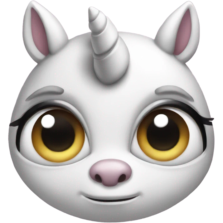 Prominent big eyes, unicorns emoji