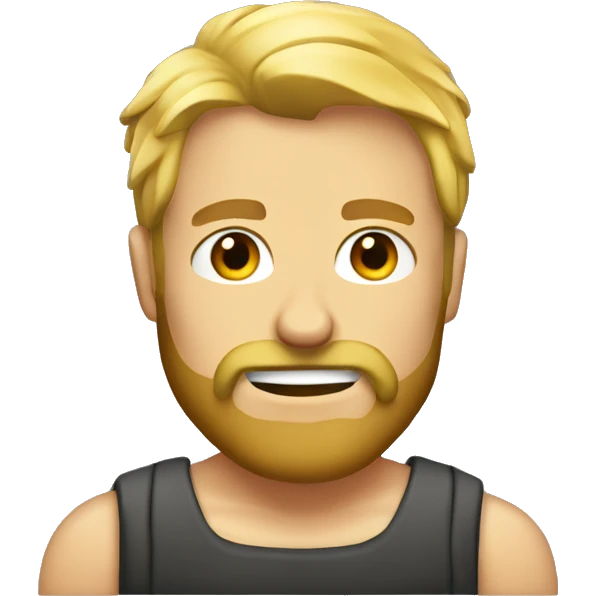 Macho blond man with beard emoji