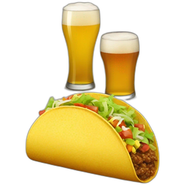 Taco buvant biere emoji